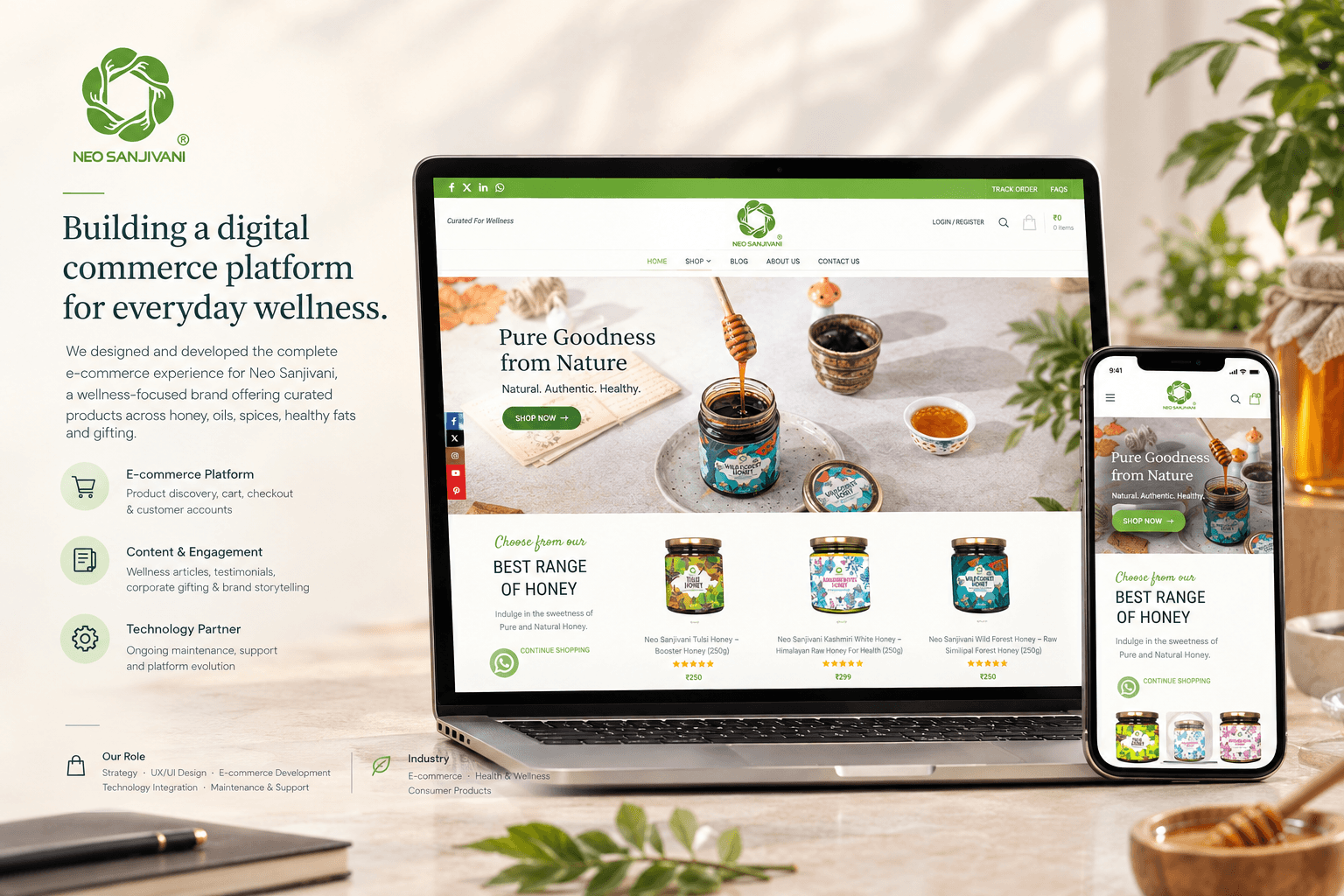 The Neo Sanjivani e-commerce platform, designed and developed by Brandaigle.